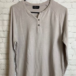 Velvet beige men Long sleeve shirt